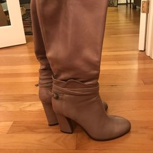 Italian high heel leather boots